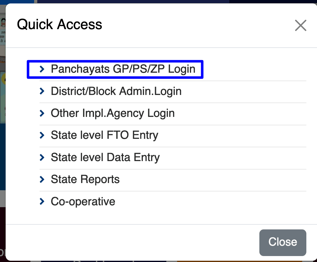 Panchayats GP/PS/ZP Login