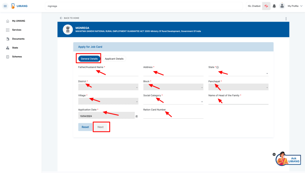 fill general details