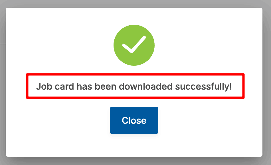 job card download page
