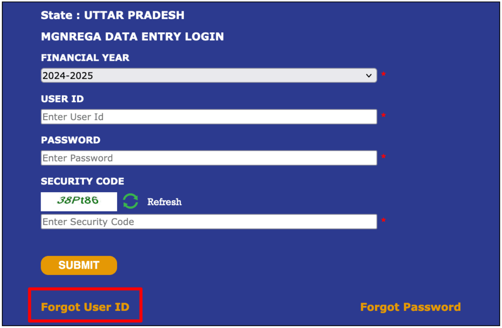 NREGA Attendance App login